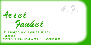 ariel faukel business card